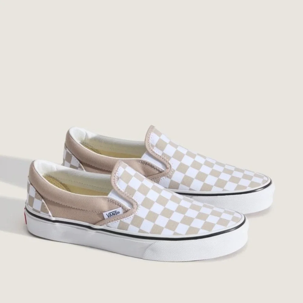 Vans Classic Slip-On Mahogany Rose Checkerboard Canvas Shoes Womens 8 Mens 6.5